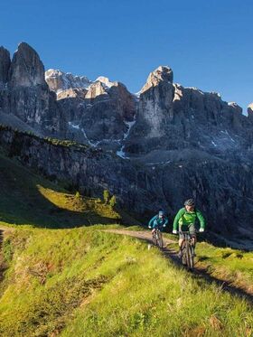 Mountain bike in the Dolomites