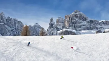Ski slopes of the Dolomiti Superski