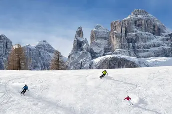 Ski slopes of the Dolomiti Superski