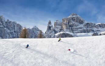 Ski slopes of the Dolomiti Superski